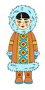 Eskimo charcter vector illustration